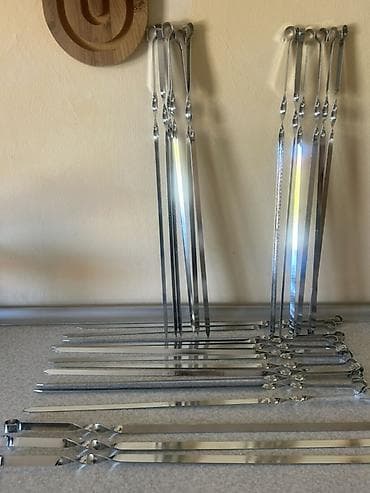 Шланги: Manqal üçün şiş dəstləri satılır.Dənəsi 1.50 - Material: paslanmayan — 6