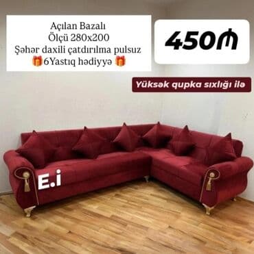 Künc divan, Yeni, Açılan, Bazalı, Parça, Şəhərdaxili pulsuz çatdırılma