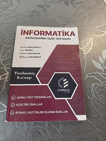 Məhsul: “İnformatika – Abituriyentlər üçün test bankı” (Yenilənmiş — 1