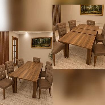 Qonaq otağı üçün, İşlənmiş, Kvadrat masa, 6 stul lalafo.az -da Qonaq otağı üçün, İşlənmiş, Kvadrat masa, 6 stul