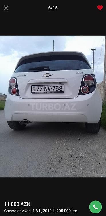 gentra fara: Chevrolet Aveo: 1.6 l | 2012 il Hetçbek — 4