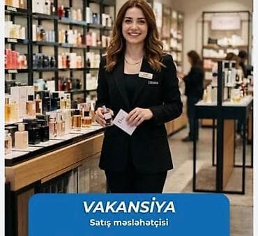 Satış məsləhətçisi tələb olunur, Yalnız qadınlar üçün, 18-29 yaş, 1-2 illik təcrübə, Aylıq ödəniş