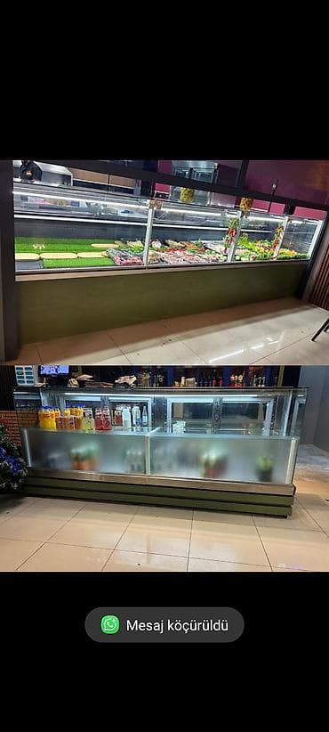 2ədəd vitrin soyuducu Biri 4mt-lik,biri 3mt-lik 4mt-lik 2200azn