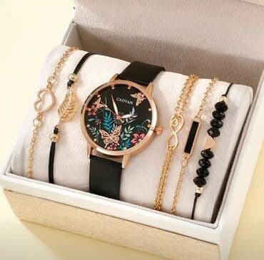 qadınlar üçün strazlı papaqlar: Saat dəsti — 3