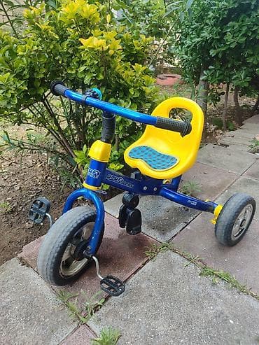 kinder stranger things: Uşaq üçtəkərli velosipedi – Pro Trike - Rəng: mavi-göy gövdə, sarı — 2