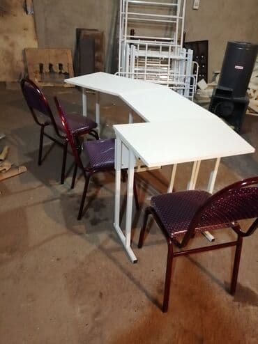 bağça üçün: Yeni, Kvadrat masa, 4 stul, Açılmayan, Stullar ilə, Metal, Azərbaycan — 17