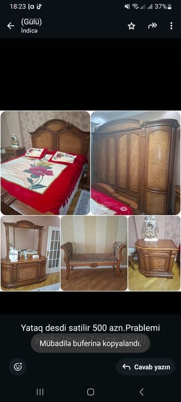 otaq gulleri: Təknəfərlik çarpayı, Tumba — 1