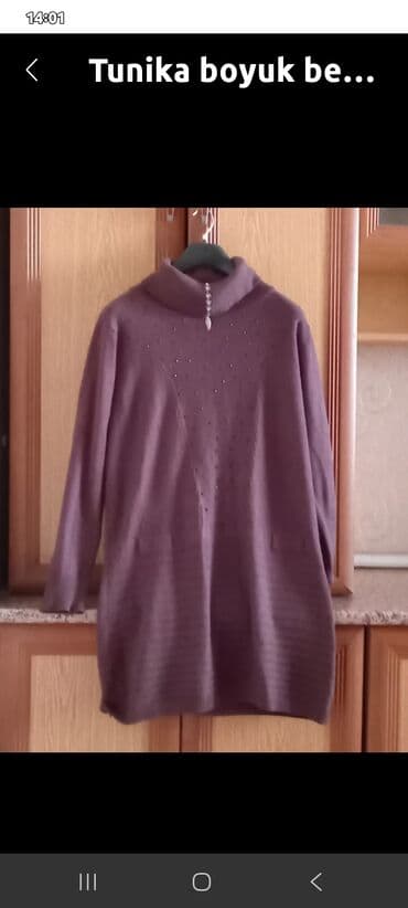 женские стрейчевые юбки: Qadın üst geyimləri dəsti 1) Mavi bluz - Boş kəsim, rahat siluet - — 9