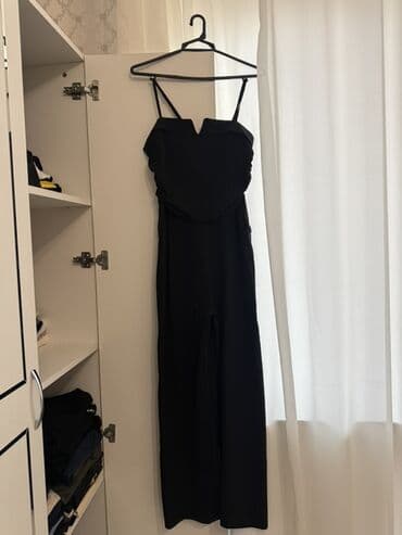 BYD: Qadın kombinezonu – qara rəng - Model: uzun, geniş ətək kəsimli — 2