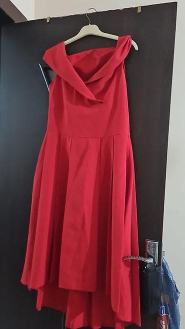 ziyafet paltarları: Qırmızı ziyafət/paltar – ello brendi - Rəng: parlaq qırmızı - Model — 1