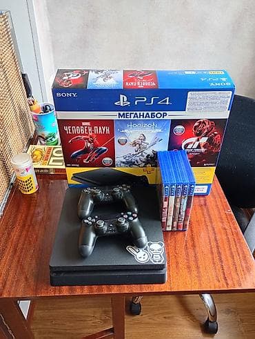 Sony PlayStation 4 (PS4) Slim oyun konsolu – “Меганабор” komplekti PS4