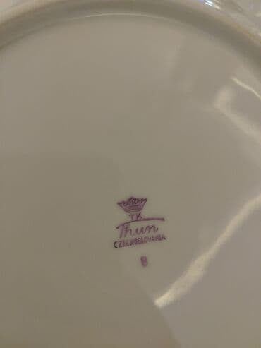 qab qacaq ikinci el: Boşqablar, 12 ədədli dəst, rəng - Ağ, Farfor, Çexiya — 4