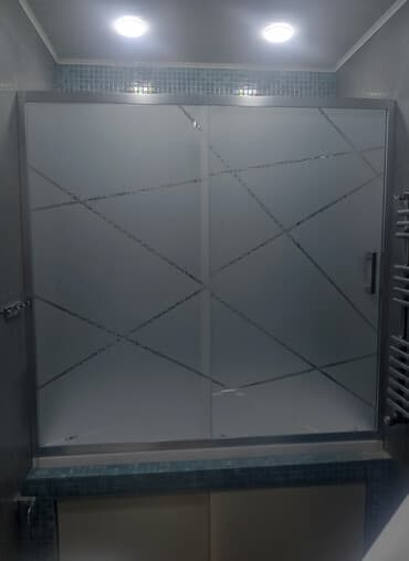 mozaika satisi: Şüşə duş kabinası – sürüşdürülən qapılı model - Material: qalın — 1