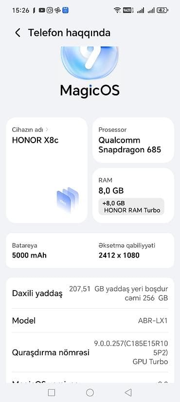 Honor X8c, 256 GB, rəng - Qara, İki sim kartlı — 5