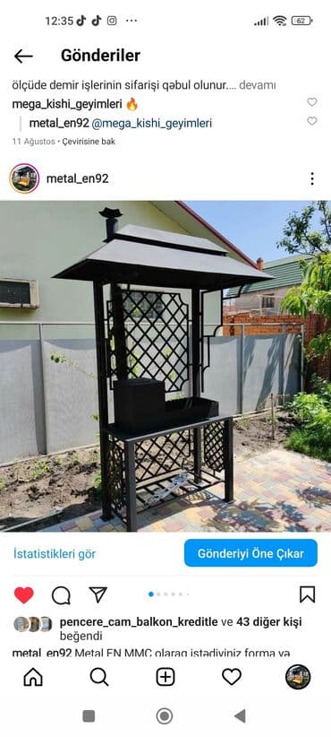 Avadanlığın icarəsi: Metal en mmc olaraq istədiyiniz forma və ölçüde demir işlerinin — 23