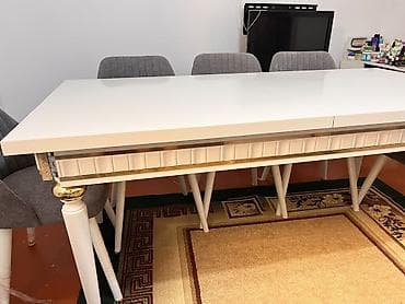 Qonaq otağı üçün, Yeni, Açılan, Dördbucaq masa, 8 stul
