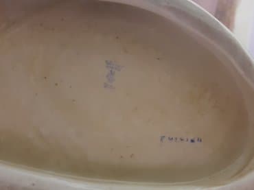 şuşa qalası maketi: Qedimi statuetkasi Almaniya 1900il Schneider Porcelain Group Figure — 4