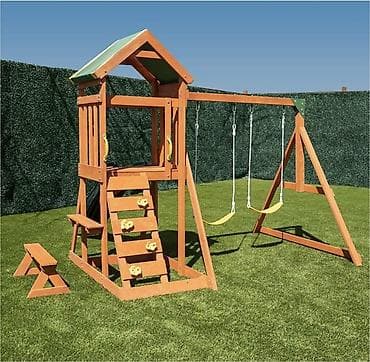 qapi perdeleri: Uşaq üçün taxta oyun kompleksi və oyun evləri Məhsul təsviri: - — 1