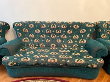 islenmis divan kreslo satiram: İşlənmiş, Divan, 2 kreslo, Bazasız, Açılan — 2