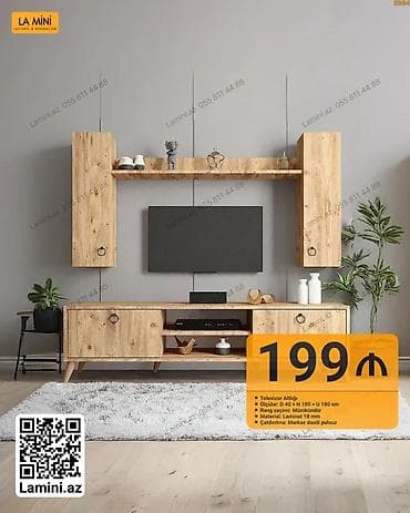 TV altlığı dəsti – La Mini - Ölçülər: D 40 × H 180 × U 180 sm - Rəng — 1