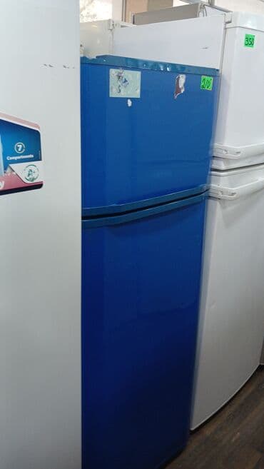 Блендеры: Mavi rəngli iki qapılı soyuducu - Üst kamerada dondurucu, alt — 1