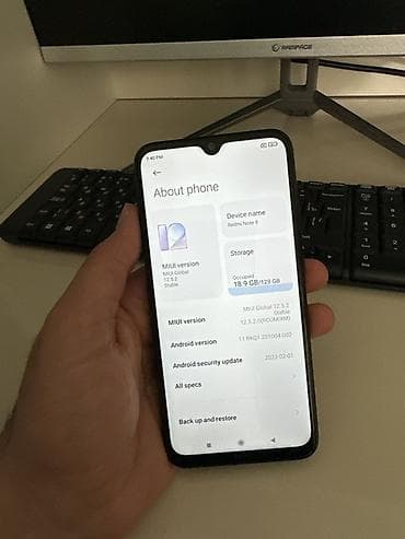 telefon satiram: Redmi Note 8, 128 ГБ, цвет - Черный, Отпечаток пальца — 2