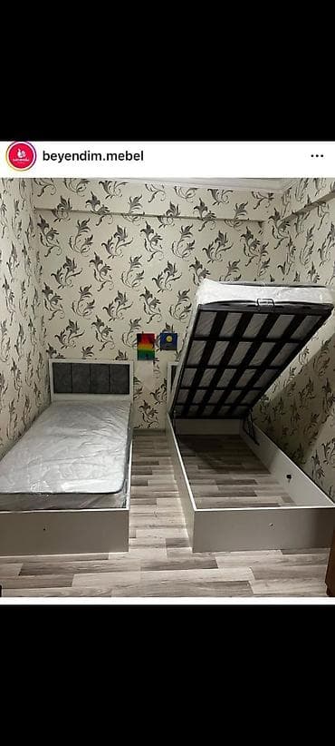 Təknəfərlik çarpayı, Bazalı, Matras ilə, Siyirməsiz — 2