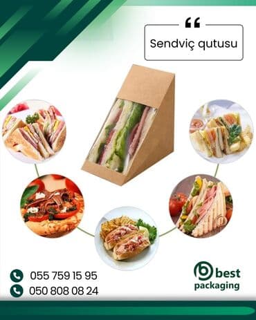 гипса картон: Sendviç qutuları qida məhsullarının daşınması və təqdimatı üçün — 1