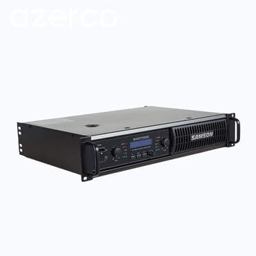 muzkalni sentir gence: Səs gücləndirici Qara rəngdə olan Samson SXD7000 gücləndiricisi. Bu — 3