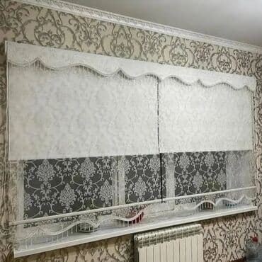 Jalüzlər: Zərif naxışlı zebra/rollet pərdələr - Dizayn: İkiqat qatlı dekorativ — 1