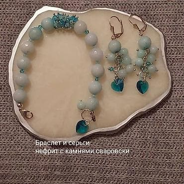 swarovski original: Zərgərlik dəsti və ayrı-ayrı aksessuarlar 1) Qırmızı muncuqlu — 2