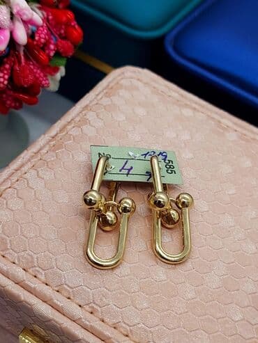 qas sirqalar: Sırğa, Tiffany, Sarı qızıl, 585 Əyar, 443 g — 2