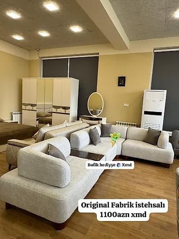 Original fabrik istehsalı künc divan dəsti - Müasir dizaynlı, L — 1