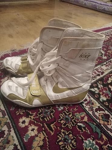 Botinkalar: Nike yüksəkboğaz idman ayaqqabısı - Rəng: ağ/qızılı - Üst hissə — 2