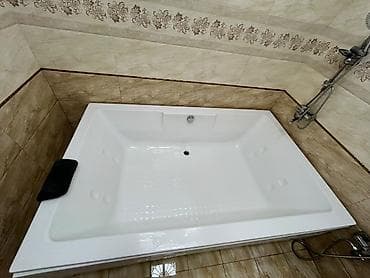 hamam perdesi: 210×130 Künc yerləşdirməyə uyğun, düzbucaqlı akril vanna - Geniş və — 2