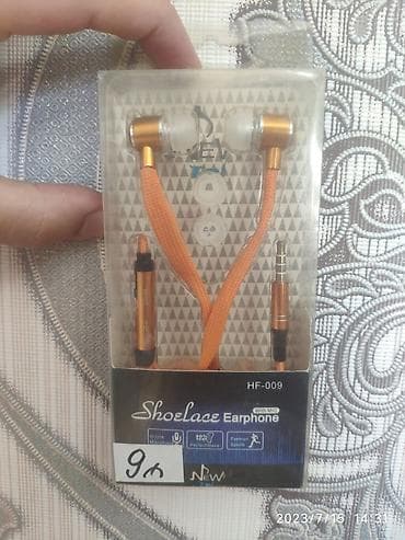 ucuz nausnikler: Yeni Simli Qulaqcıqlar, Happy Plugs, rəng - Narıncı — 1