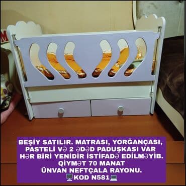 meyve terevez topdan satis qiymetleri: Oğlan və qız üçün, Dördbucaq, Beşik, Dəst ilə, Matras ilə, Yellənmə mexanizmsiz — 1