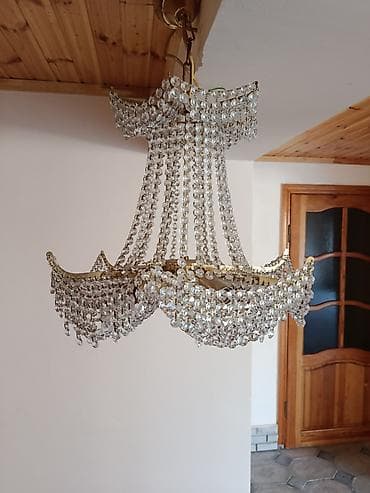 Çılçıraq, 10 və daha çox lampa, Xrustal
