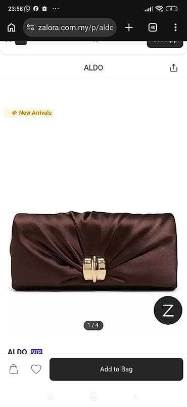 Gəmiricilər: Aldo qadın çantaları – 2 model 1) Aldo satən clutch - Rəng: tünd — 6