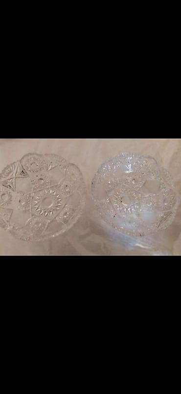 odun samovar satilir: Rusiya istehsalı xrustal meyvə qabi yenidir istifadə olunmayıb Real — 2