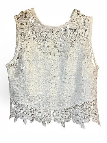 koja etek: Ağ krujevalı dəst – qolsuz top və ətək - Rəng: ağ/ekru tonlarında - — 4