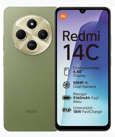 xiaomi redmi note 7 qiymeti bakida: Redmi 14C, 256 GB, Sensor, İki sim kartlı, Zəmanət — 2