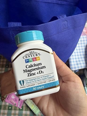 Məhsul: 21st Century Calcium Magnesium Zinc + D3 Formul: Kalsium