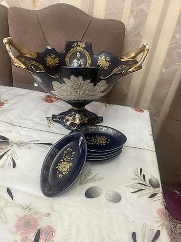 serviz qablar: Bir çox qab yenidir istifadə olunmayıb dəst cüt və ya 6 ədəddir — 1