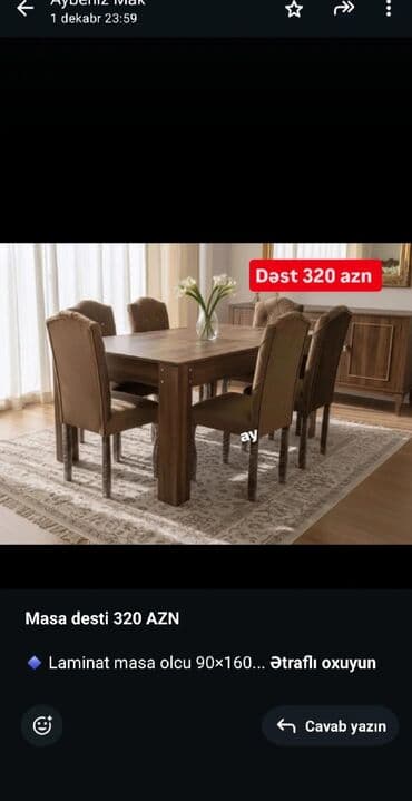 Qab-qacaq və mətbəx ləvazimatları: İkinəfərlik çarpayı, Dolab — 3