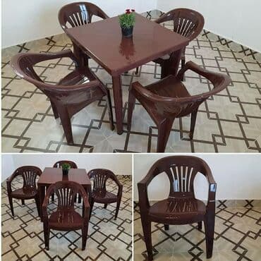 arendaya pub restoran: 4 neferlik stol stul desti stol stul desti qalin ve keyfiyetli modeldi — 7