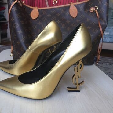 ysl libre qiyməti: Tuflilər, Ölçü: 37.5, rəng - Qızılı, Yeni — 3