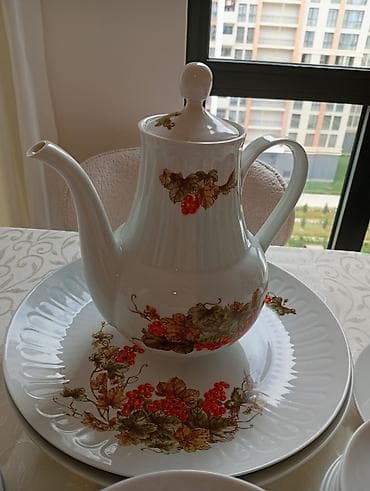 Çay dəsti, rəng - Ağ, Farfor, 12 nəfərlik, Almaniya — 2