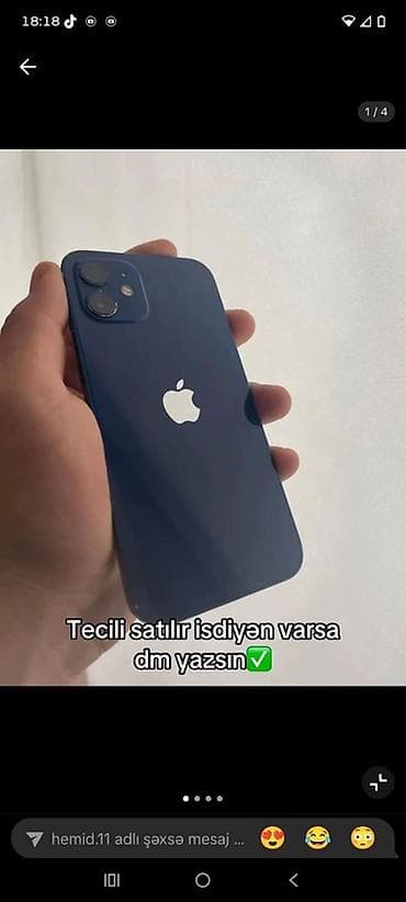 dubai version iphone: IPhone 12, 128 GB, Mavi, Face ID — 2