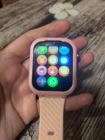 uşaq ucun smart saatlar: Uşaq üçün ağıllı saat – çəhrayı rəng Xüsusiyyətlər: - Rəngli toxunma — 3